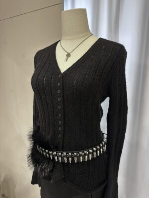 CJ2 3189洞洞針織排扣長袖