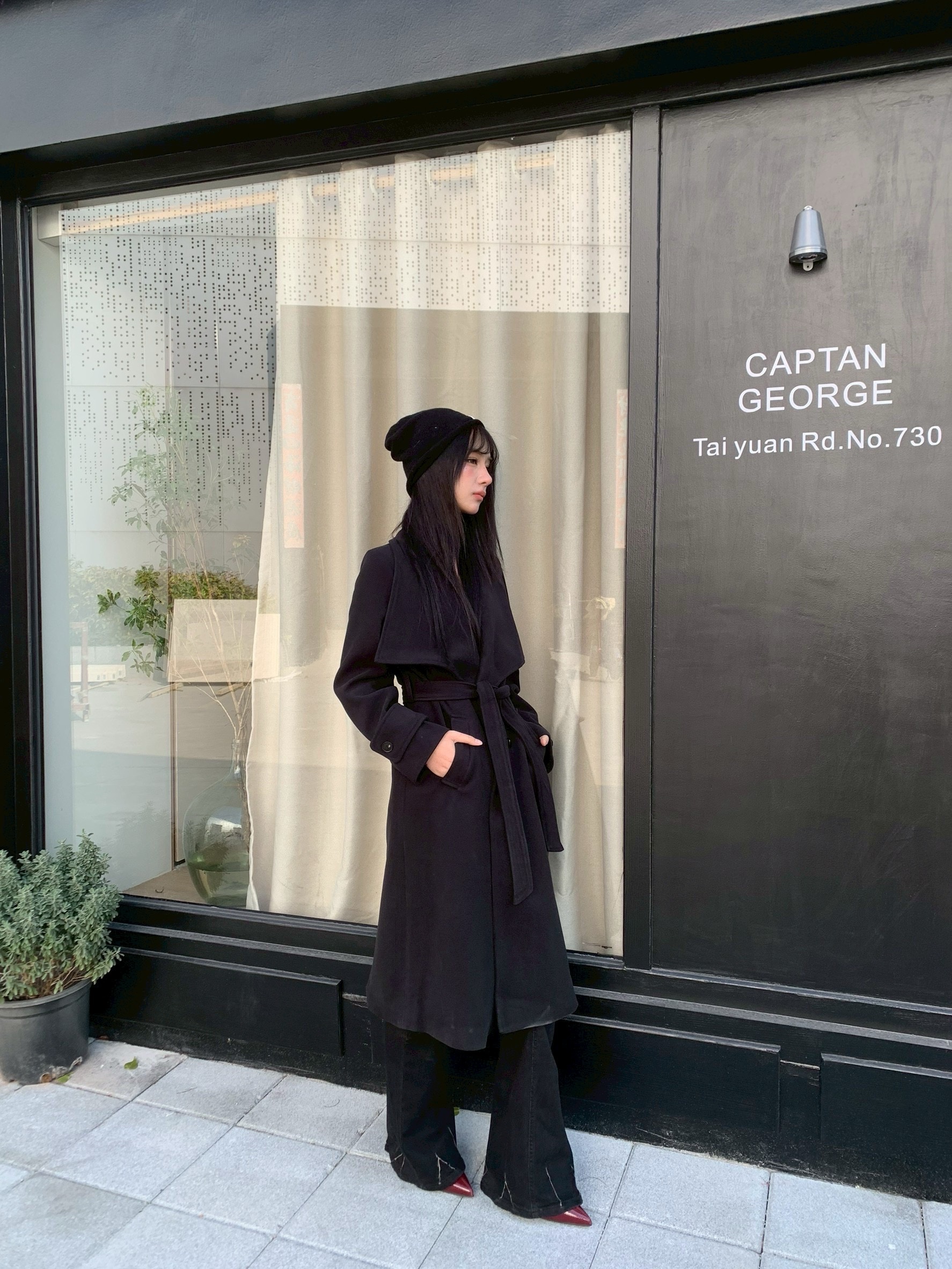 CJ1 8087毛呢質感翻領大衣:圖片 11