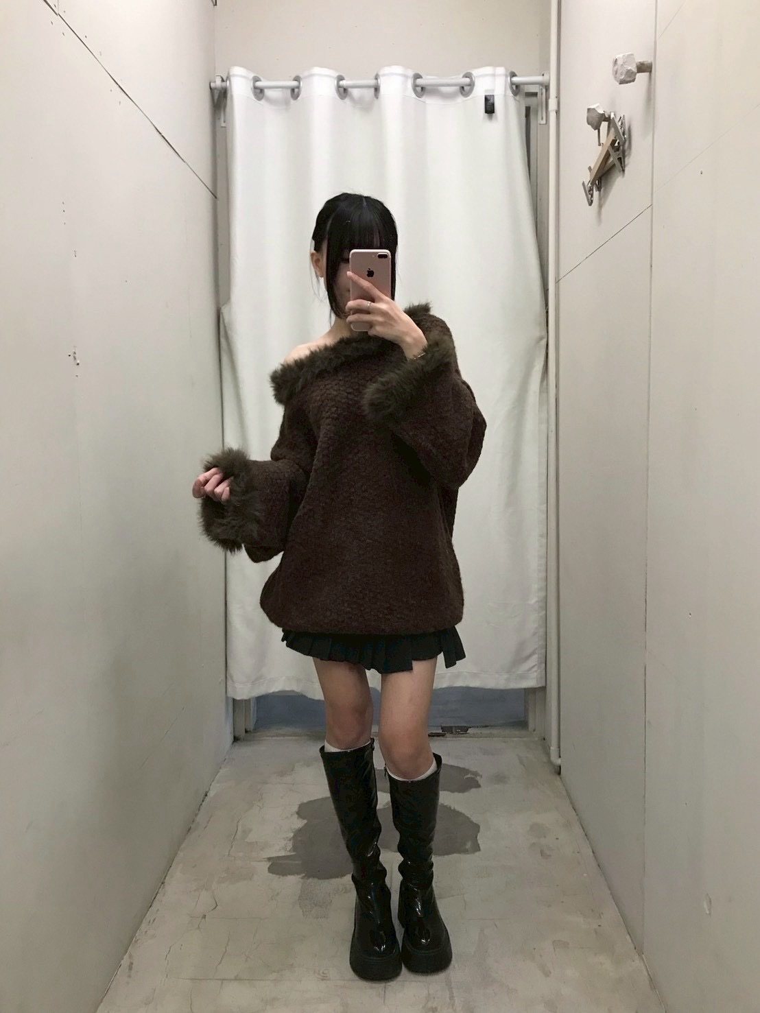 CF1 7723 拼接毛邊針織毛衣:圖片 14