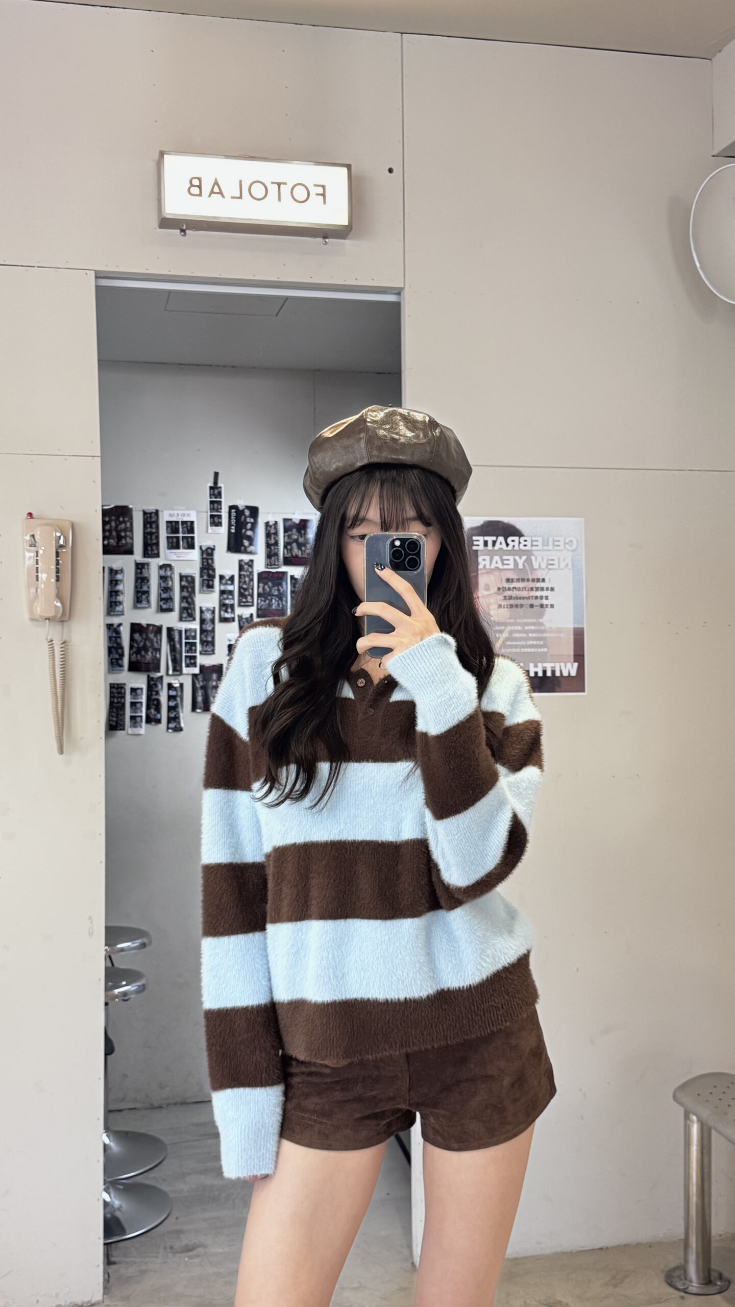 CF2 9382 美拉德拼色橫條毛衣:圖片 4