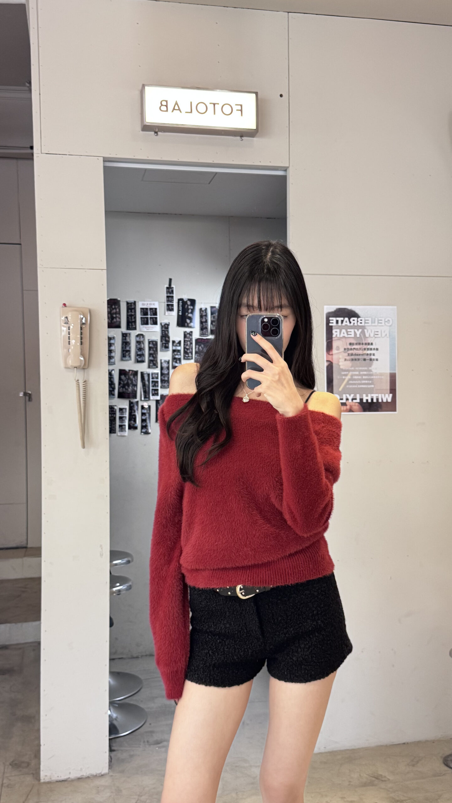 9379 斜肩水貂毛上衣:圖片 4