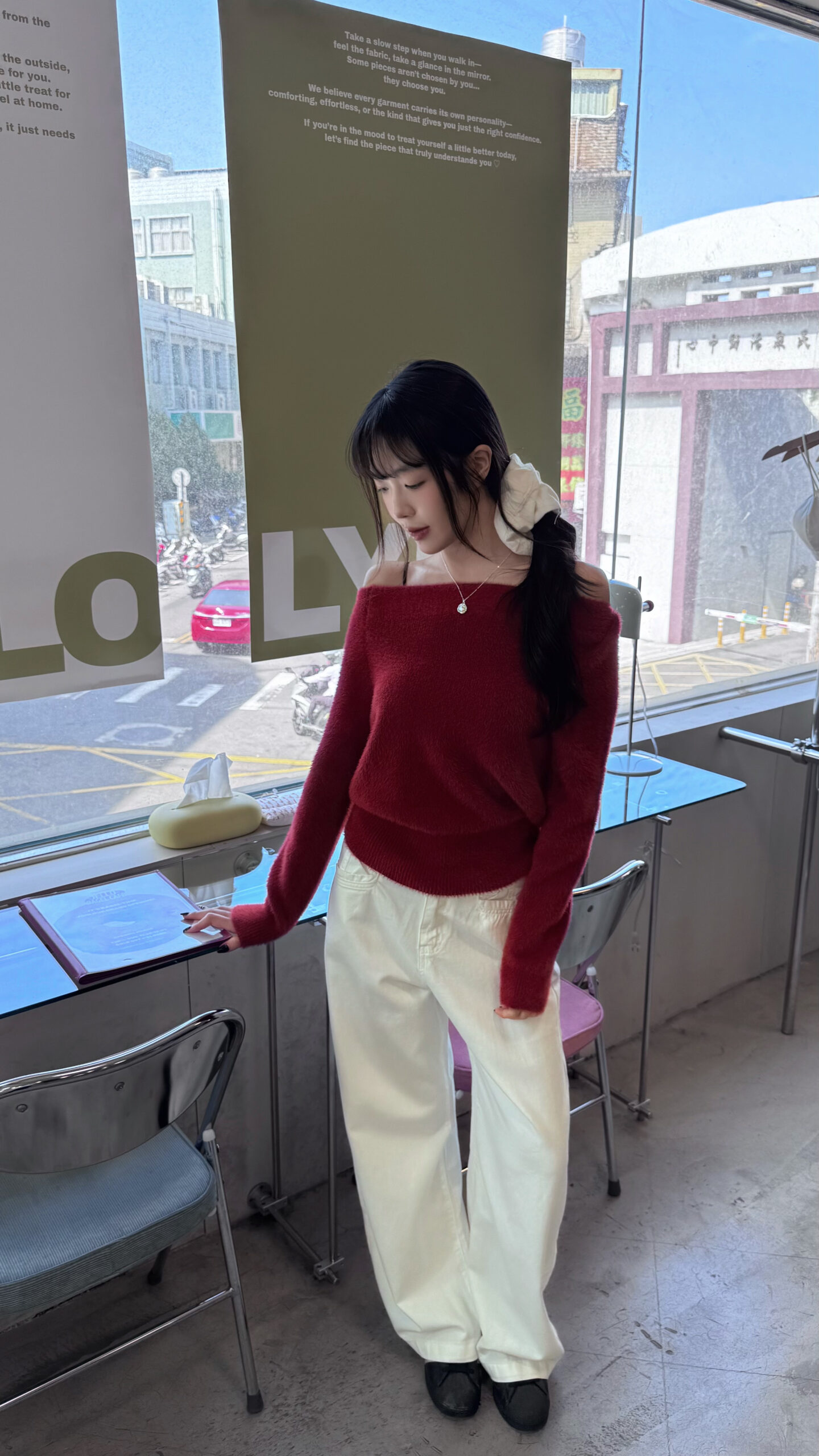 9379 斜肩水貂毛上衣:圖片 7