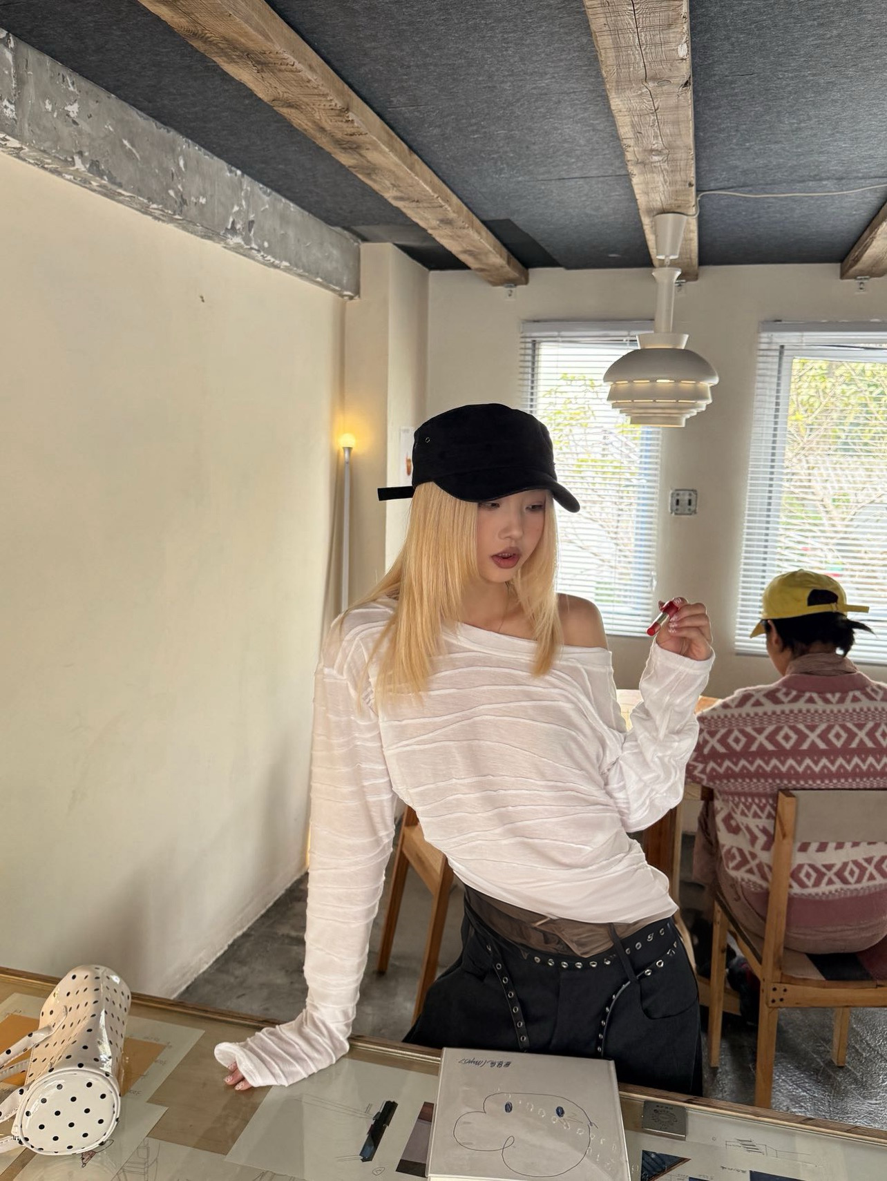 CM04 2670 海浪紋一字領上衣