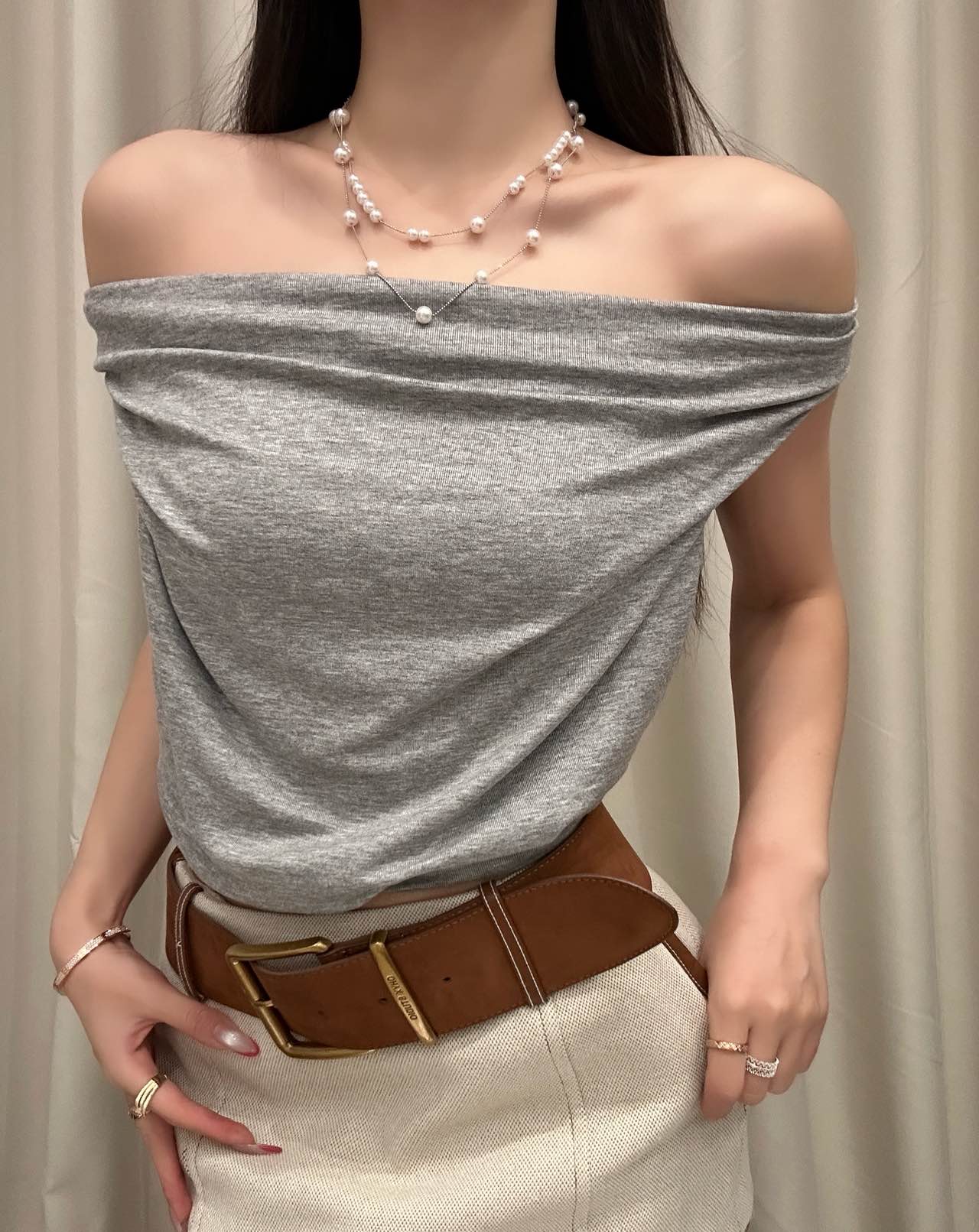 CM04 2616 蕩領麻花掛脖Bra Top:圖片 3