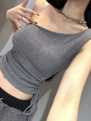 CM04 2011斜肩抽繩Bra Top