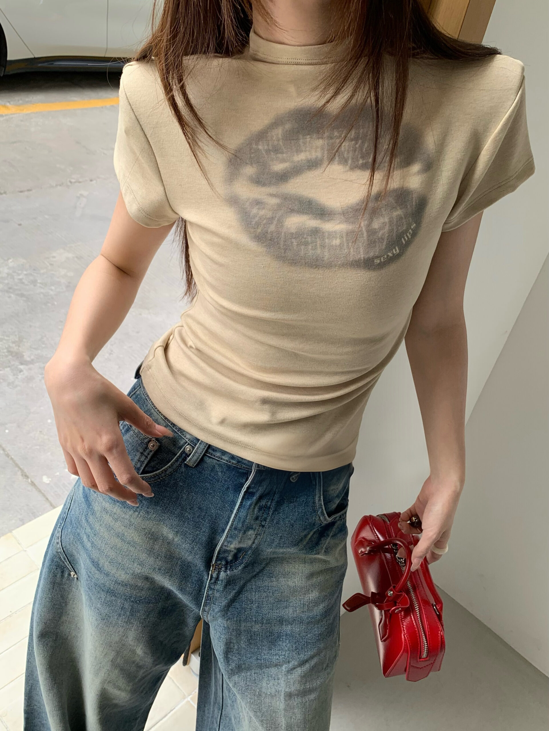 CM04 1465 Sexy Lip小立領上衣:圖片 5