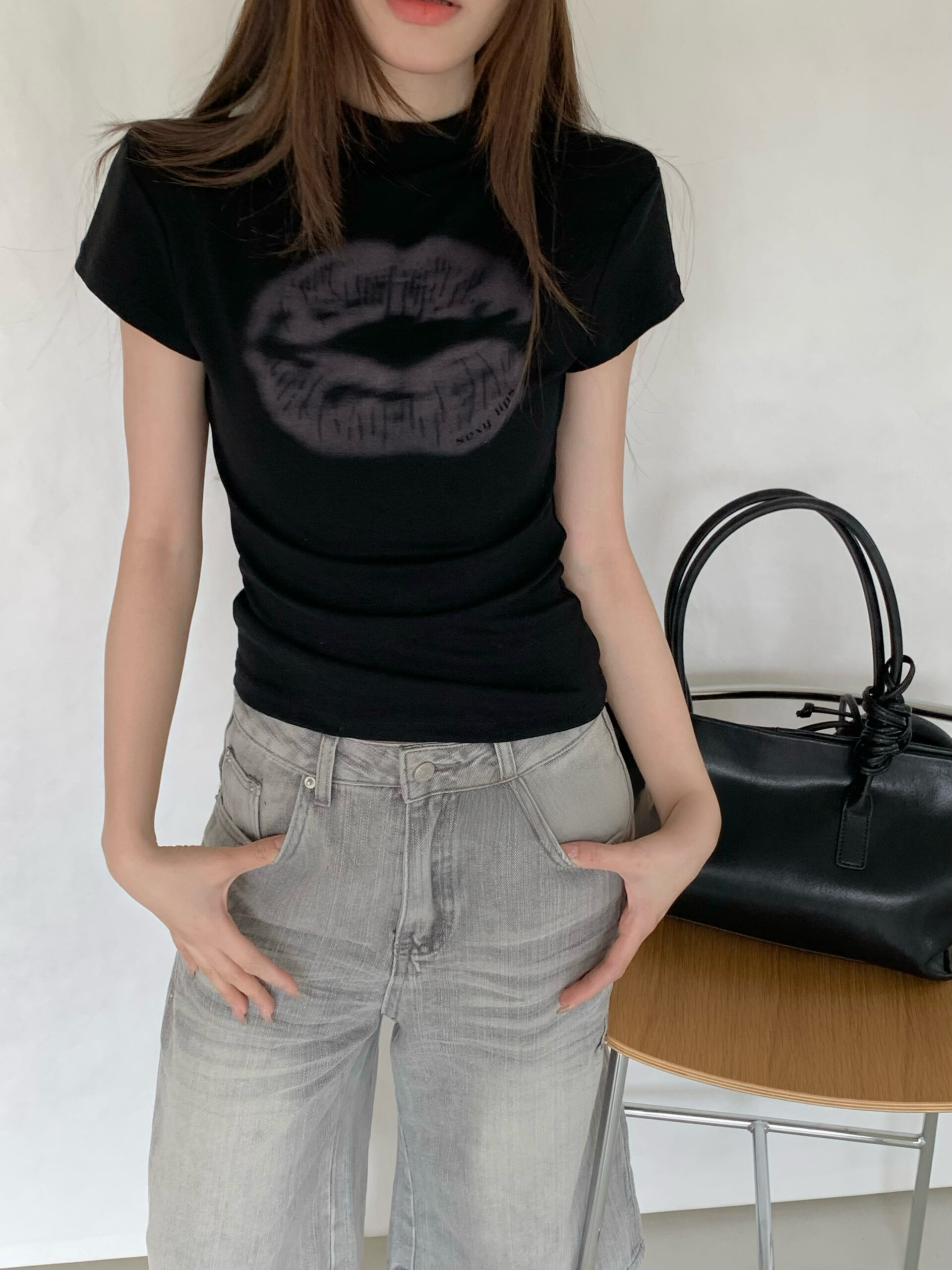 CM04 1465 Sexy Lip小立領上衣:圖片 6