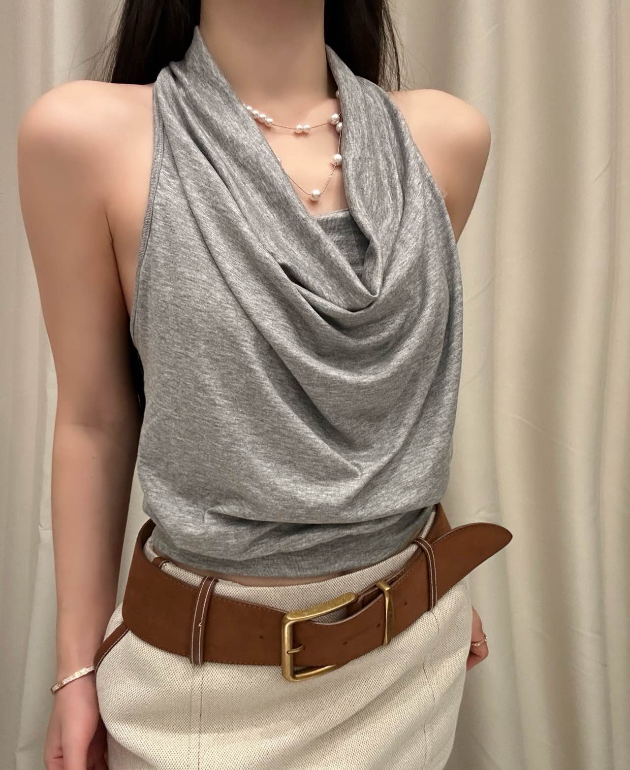 CM04 2616 蕩領麻花掛脖Bra Top:圖片 9