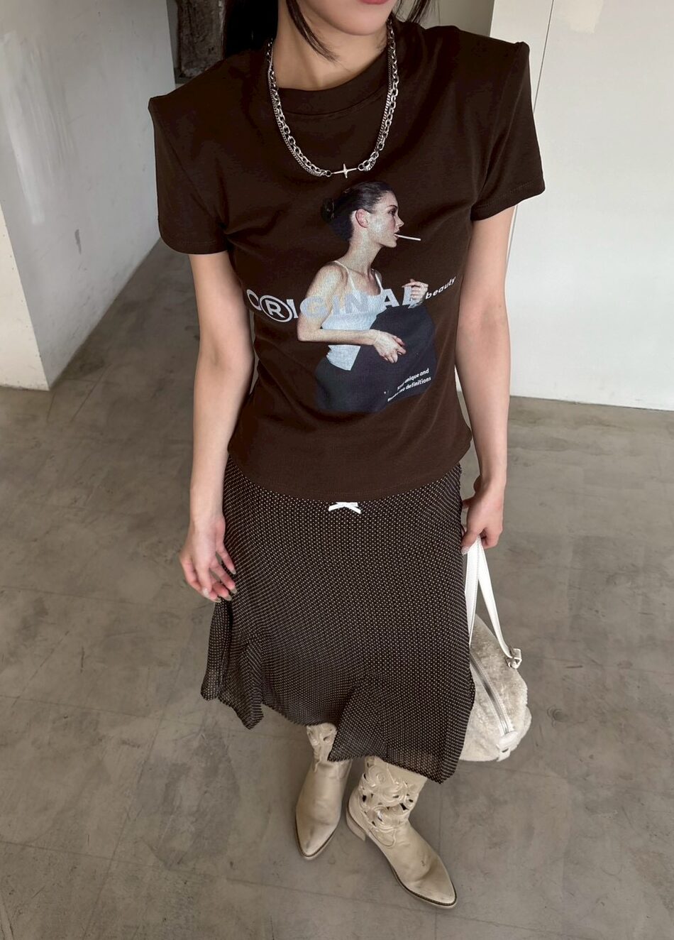CA1 26Q095 Bow Dots Mermaid 半身裙