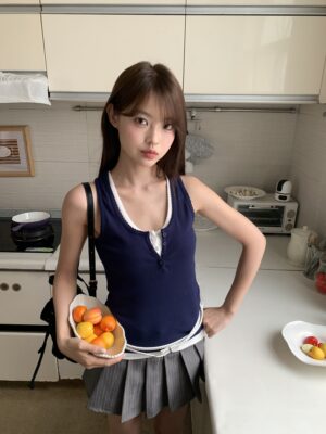 CＭ04 W9504  荷葉滾邊無袖背心