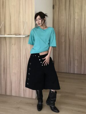 ［🇰🇷正韓］KJ1 733 放射刺繡牛仔褲