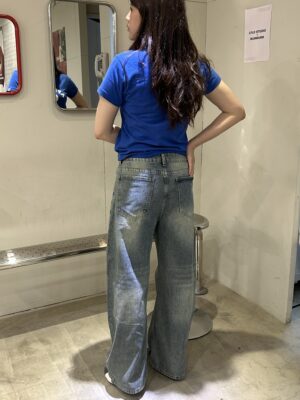 CJ1 403 美式高街水洗寬鬆闊腿褲